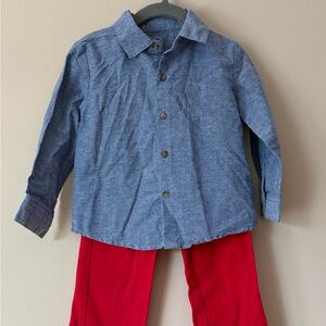 Wonder Nation Blue Button-Down Shirt